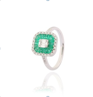 Anillo Medea Mujer in Oro blanco Smeraldi+Diamanti 1.37 Ct EST 5590.00 - EST 5590.00